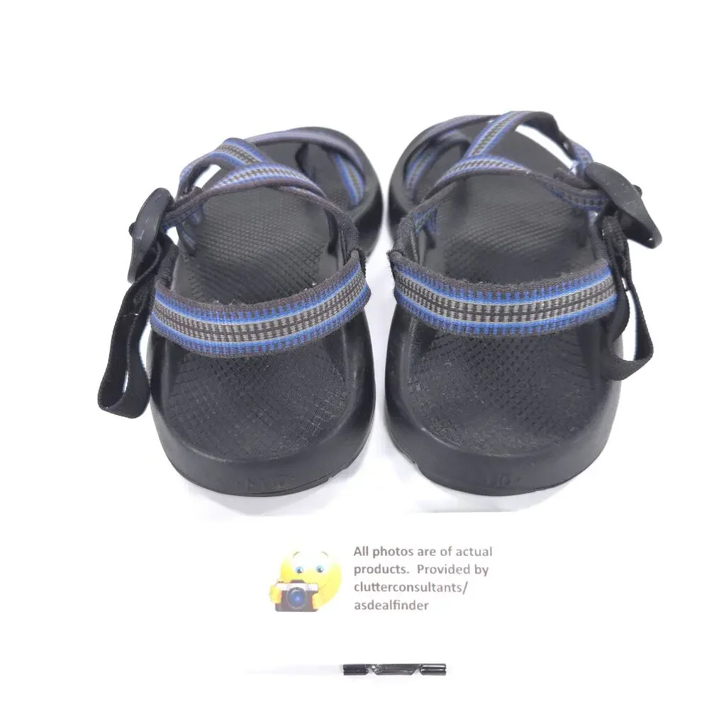 Chaco Classic Strappy Outdoor Trail Adjustable Sandals Mens Size 10 Black Blue